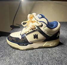 AMIRI MA-1 Men's Low Top Lace Up Sneakers Blue/White Logo Theme picture