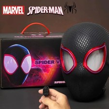 Marvel Spider Man Miles Morales Electronic Mask Moving Eyes Remote Control Cospl picture