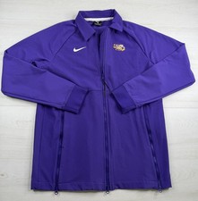 Nike LSU Tigers Purple Sideline Jacket Soft Shell Magnetic Pockets Womens M NWOT picture