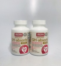 Lot Of 2 Jarrow Formulas Ubiquinol QH-absorb 100mg 60 Softgels EXP. 12/2028 picture