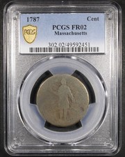 1787 Massachusetts Colonial Cent - Cent PCGS FR02 - PCGS Gold Shield picture