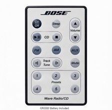 Genuine Bose Wave CD White OEM Remote & Battery FOR AWRC-1G & AWRC-1P picture