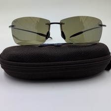 MAUI JIM MJ-423-11 65[]13-127 OLIVE GREEN TONE POLARIZED RIMLESS SUNGLASSES picture