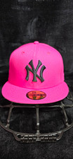 New Era 59FIFTY New York Yankees 1953 World Series Patch Cap 7 1/4 Pink Black picture