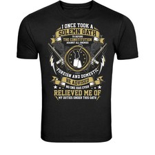 Solemn Oath Veteran T-Shirt - Military Constitution Patriot picture