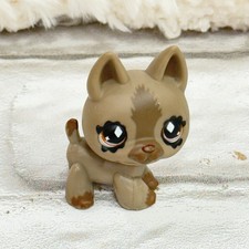 Hasbro Littlest Pet shop #491 Brown German Shepherd Diamond Eyes Authentic LPS picture