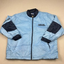 Vintage North Carolina Tar Heels Jacket Men 2XL Blue Pro Player Puffer XXL * picture