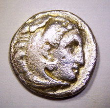 Alexander the great silver AR coin Hercules Zeus picture