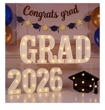 2026 Graduation Decorations, LED Marquee Light up Letters 