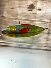 Vintage J. Chein & Co Tin Litho USA Antique Tinplate Swimming Wind-Up Fish Toy picture