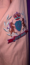 Leyton House Pink Hooded Zip Windbreaker Jacket Embroidered Regular L picture