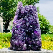 3.52LB Natural Amethyst geode quartz cluster crystal specimen Healing picture