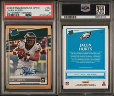 2020 Jalen Hurts Optic Rated Rookie Bronze Autograph #164 PSA 9 picture