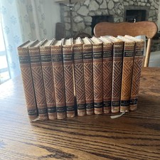 12 Vol Vårt Hem's Nordic Library Antique Swedish Books 1930s Half Calf picture