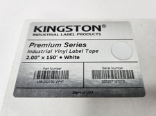 Kingston Premium Vinyl Label Tape, White, 2