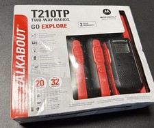 Motorola Solutions T210TP Two-Way Radio Black W/Red - 3 pack picture