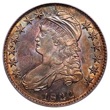 1822 O-110 50C Capped Bust Half Dollar PCGS AU50 picture