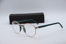 NEW ANDY WOLF SEEMANN COL. E GOLD GREEN AUTHENTIC W/CASE FRAMES EYEGLASSES 52-20 picture