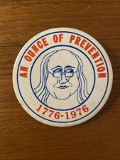 Vintage Benjamin Franklin Bicentennial 1776-1976 Souvenir Pin Button picture