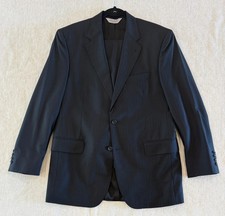 Jos A Bank Signature Platinum 2pc Suit 41R 34W Pinstripe Wool Made in Italy NWOT picture