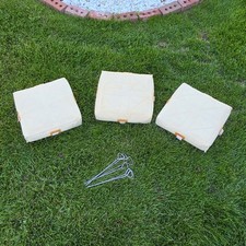 Vintage Baseball Bases Lot Three Canvas Leather Base  picture