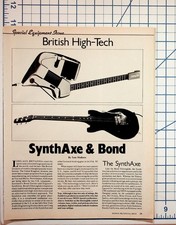 1985 Guitar Player Magazine Pages SynthAxe Bond Rickenbacker Washburn Kaman picture