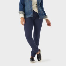 Duluth Women's NoGA Naturale Cotton Slim Leg Pants, Navy NEW WT picture