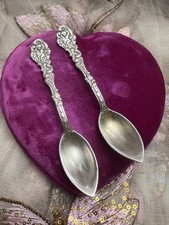 PAIR Gorham Sterling VERSAILLES (1888) GRAPEFRUIT SPOONS - HTF, No Monogram picture