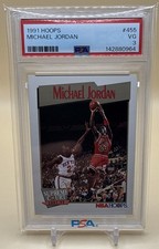 1991 NBA Hoops Michael Jordan #455 PSA 3 🐐 picture