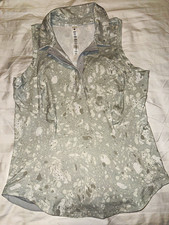 lululemon athletica Light Gray Marbled Sleeveless Polo Tank picture