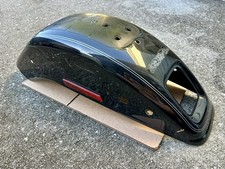OEM Harley Davidson Rear Fender Vivid Black Silver Pinstripe Tail Light Cutout picture