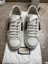 Gucci White Red and Blue Striped Sneakers Men's Size 9.5 picture