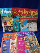  Highlights for Children (5) Magazines  Lot of 5 Plus PUZZELMANIA AD UNOPENED$19 picture