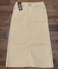 Hannah Renee Long Straight Khaki Skirts for Women picture