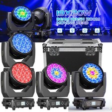 4Pcs 19x20W LED RGBW Beam Zoom Moving Head Light DMX DJ Bar Show Stage Lighting picture