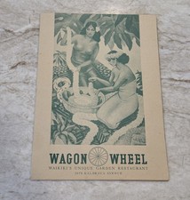 Vintage c. 1947 Wagon Wheel Garden Restaurant Waikiki Beach Honolulu Hawaii Menu picture