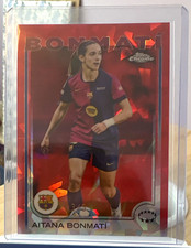  2023-24 Topps Chrome Sapphire Women #A-AB Aitana Bonmati Red /5  picture