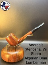 Vintage Andrea’s (Kenosha, WI Shop) Algerian Briar Lumberman Tobacco Pipe picture