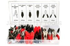 60 Pc Alligator Clip Assortment Set Electrical Test Lead Battery Clamp Connector picture