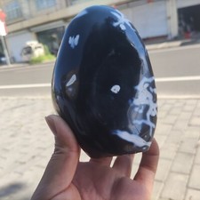 910g Very beautiful natural gray agate jewelry B210 picture