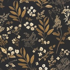 Wallpaper Roll 17.5x393, Black Floral Peel Stick Contact Paper picture