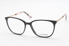 NEW STEVE MADDEN DALEY BLACK GOLD TORT TEMPLES AUTHENTIC EYEGLASSES 52-16 picture