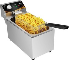 Freidora Industrial Electrica De Aceite Comercial o Cocina Hogar 6.3QT/6L Papas picture