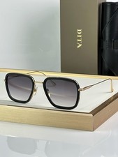 DITA FLIGHT 006 Retro Square sunglasses Gold Trim Grey Gradient Lens picture