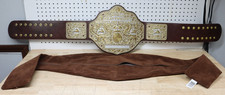 Nice WWE Big Gold Shoprine World Heavyweight Championship Replica Title Belt USA picture