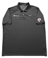 Nike Tournament Golf Shirt W/ Sponsors. Mens 3XL. Black. Gray. Fireball. Lineage picture