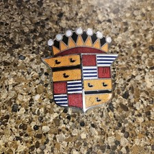 Nice 1948 1949 Cadillac OEM Original Hood Crest Emblem Badge Ornament See Photos picture