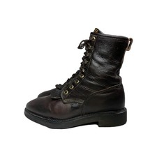 Justin Mens Boots Kiltie Packer Logger USA Size Men 7.5 Women's 9.5  picture