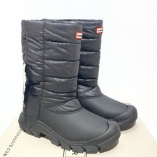 Hunter Kids Insulated Tall Snow Boots Black UK 2 US 3 Boys 4 Girls EU 34 picture