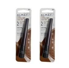 Lot Of 2 Almay Intense I-Color Liquid Liner 021 Black Amethyst For Brown Eyes picture